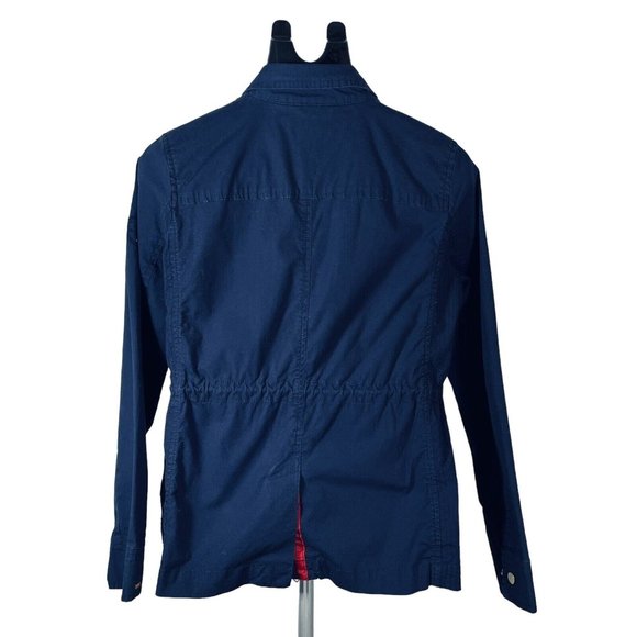Tommy Hilfiger Full Zip Field Style Utility Chore Jacket Size Small Navy Blue - Picture 2 of 9
